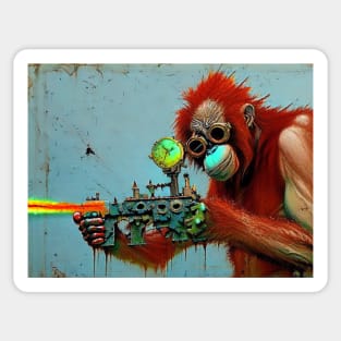 Technicolor Space Ape Sticker